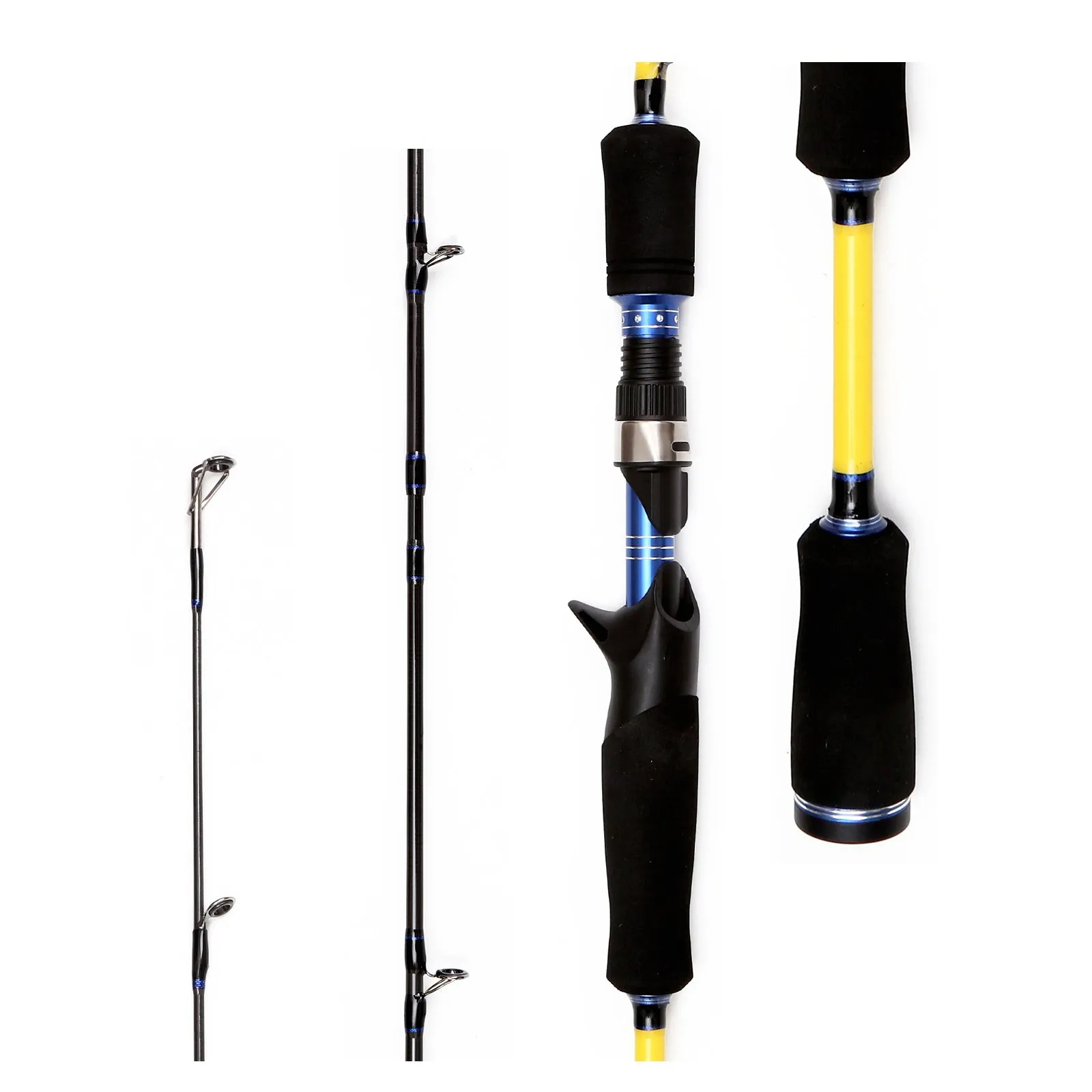 013c High Carbon Fiber Casting Fishing Rod 6'/6.6'/7' 1.83m-2.1m Lure Fishing Pole 2sec w/ Spare Tip