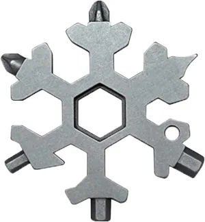 19 In 1 Incredible Tool  Easy N Genius - FEX 19-in-1 Stainless Steel Snowflakes Multi-Tool - 19-in-1 Stainless Multi-tool Father's Day Gift Christmas Present (Standard, Stainless - Silver)