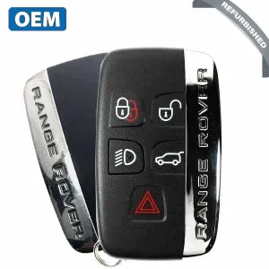 2010 - 2020 Land Rover Range Rover Key Evoque Sport / 5-Button Smart Key / PN:  BJ32-15K601-AB / KOBJTF10A (OEM Refurb)