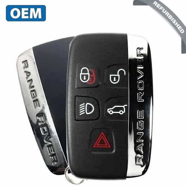 2010 - 2020 Land Rover Range Rover Key Evoque Sport / 5-Button Smart Key / PN:  BJ32-15K601-AB / KOBJTF10A (OEM Refurb)