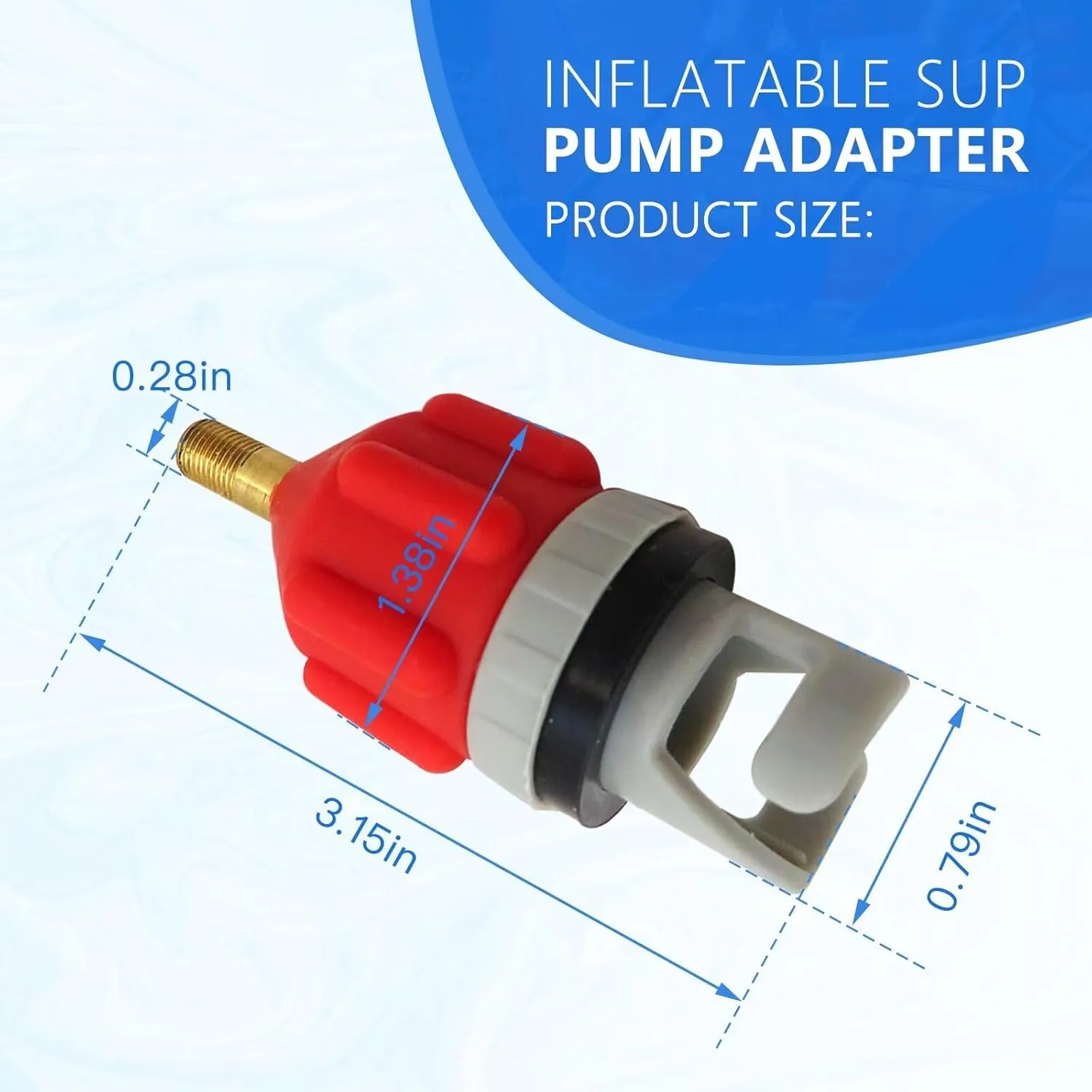 2025 NEW 2Pcs Inflatable Boat SUP Pump Adapter, Premium Conventional Air Adapter, Sturdy SUP Air Adapter, Inflation and Strong Sealing SUP Pump Adapter, for Inflatable Boat, Paddleboard, Kayak, Orange