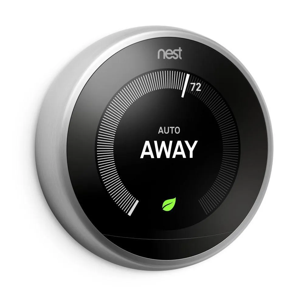 3rd Gen Nest Learning Thermostat - Stainless Steel