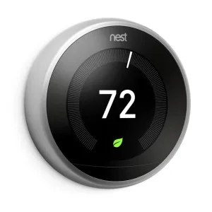 3rd Gen Nest Learning Thermostat - Stainless Steel