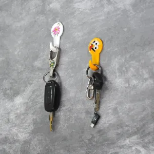 4984 4 PC ADHESIVE HOOK FOR HOLDING STUFFS,KEY AND OTHER ITEMS