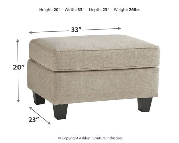 Abney Ottoman - Compact and Comfortable