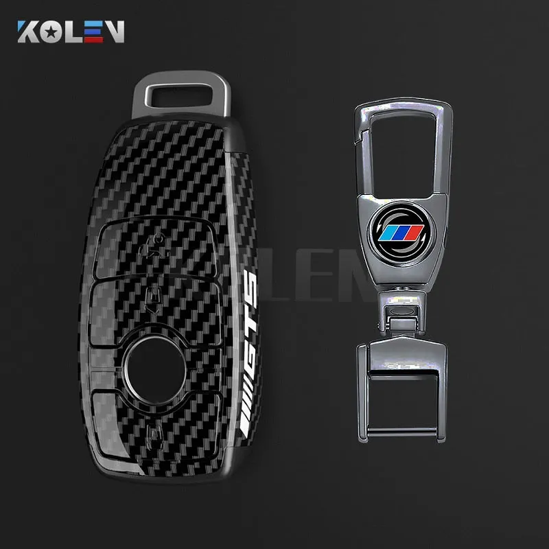 ABS Carbon Fiber Car Key Case Cover Shell Fob For Mercedes Benz A B C E S Class W204 W205 W212 W213 W176 GLC CLA AMG W177