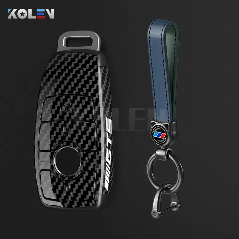 ABS Carbon Fiber Car Key Case Cover Shell Fob For Mercedes Benz A B C E S Class W204 W205 W212 W213 W176 GLC CLA AMG W177