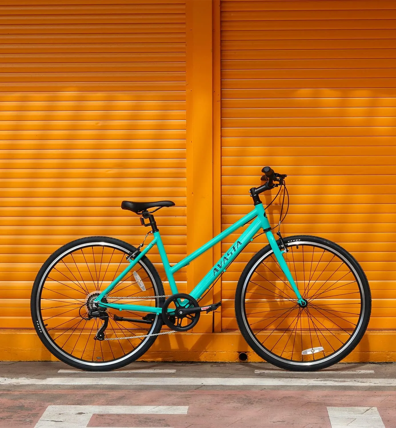 AVASTA Populus Road Hybrid Bike for Women with Kickstand, Lightweight Step Through 700c Aluminum Alloy Frame, 7-Speed Drivetrain, Multiple Colors