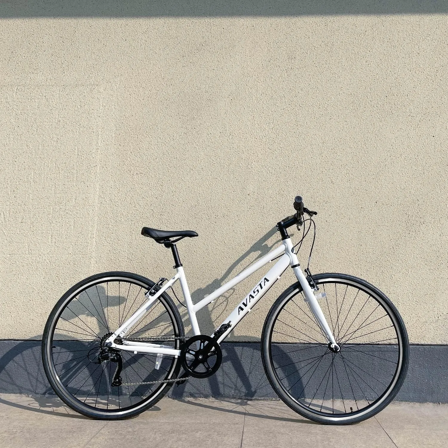 AVASTA Populus Road Hybrid Bike for Women with Kickstand, Lightweight Step Through 700c Aluminum Alloy Frame, 7-Speed Drivetrain, Multiple Colors