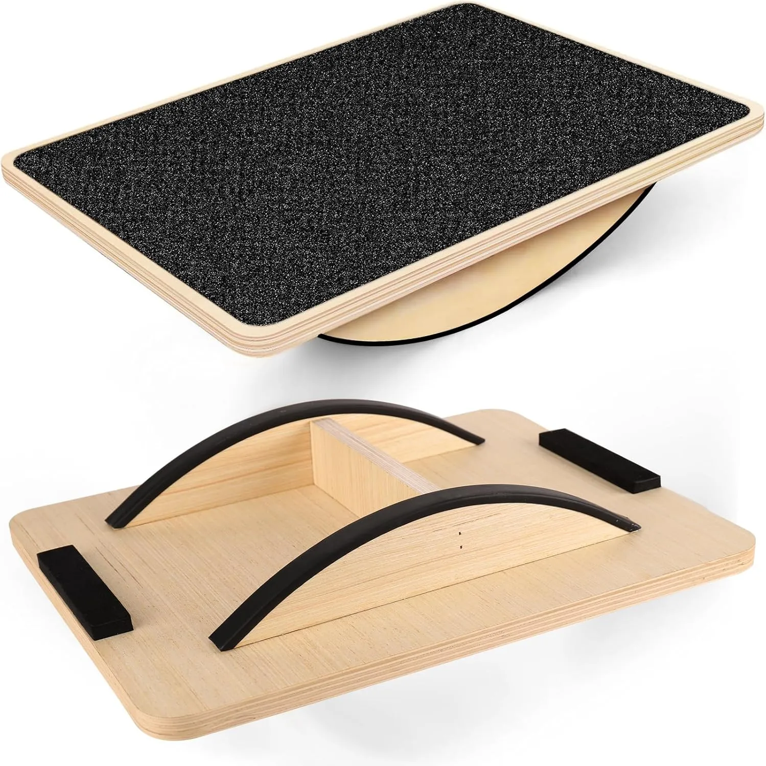 Balance Board for Adults-Anti-Slip Wobble Board for Physical Therapy,Office Balance Beam, Core Strength Trainer-Wooden Rocker Board