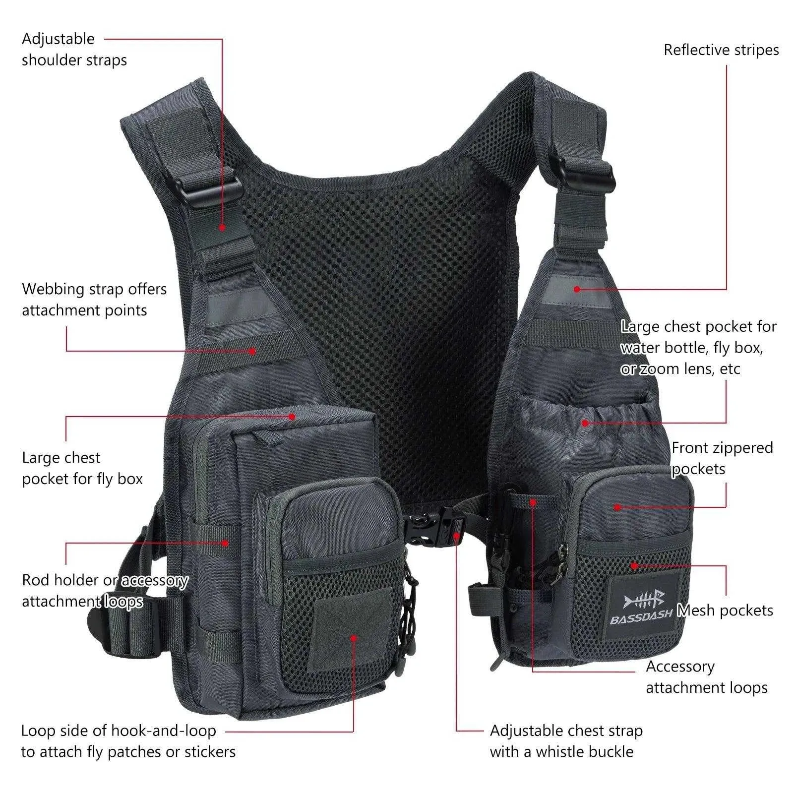 BassDash FV08 Chest Pack Vest