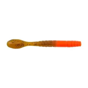 Berkley PowerBait Jig Worms 3inch Pumpkinseed/fluoro Orange