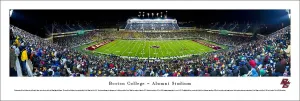 Boston College Football Alumni Stadium Game Night Panoramic Poster Print - Blakeway