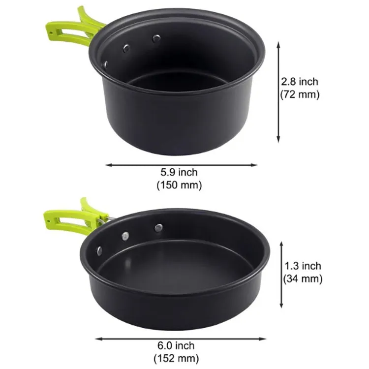 Camping cookware Outdoor cookware set(Black)