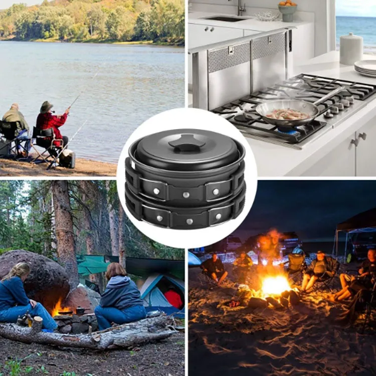 Camping cookware Outdoor cookware set(Black)