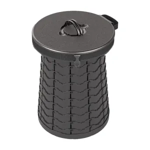 Car Outdoor Multifunctional Retractable Thickened Folding Stool Portable Toilet(Black)