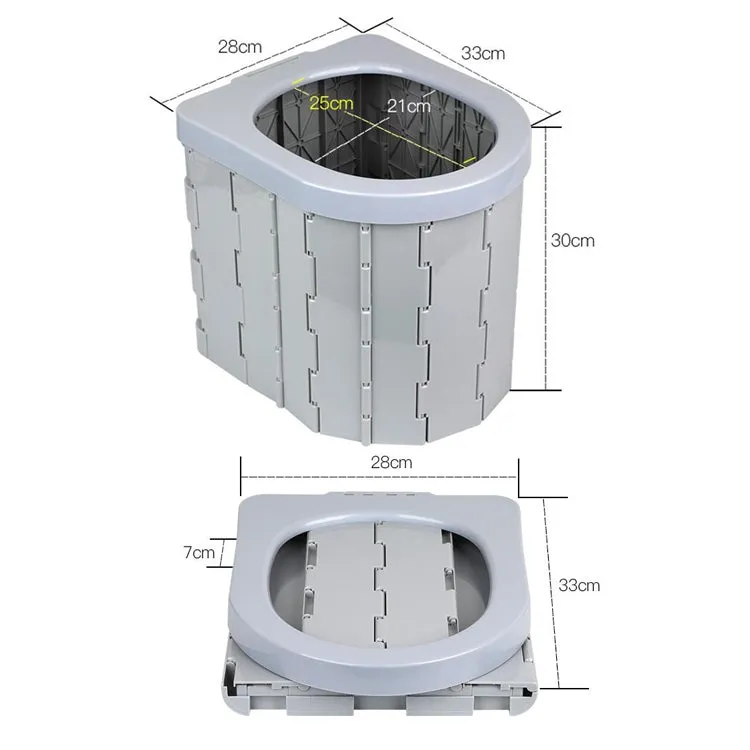 Car Toilet Integrated Portable Folding Toilet Self-Driving Tour Outdoor Camping Toilet(Black)