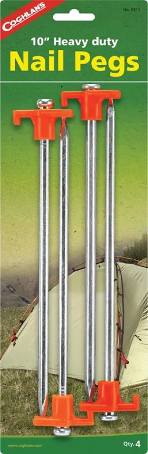 Coghlan's 8312 Nail Peg, 10 in L, Steel :PK  4: QUANTITY: 1