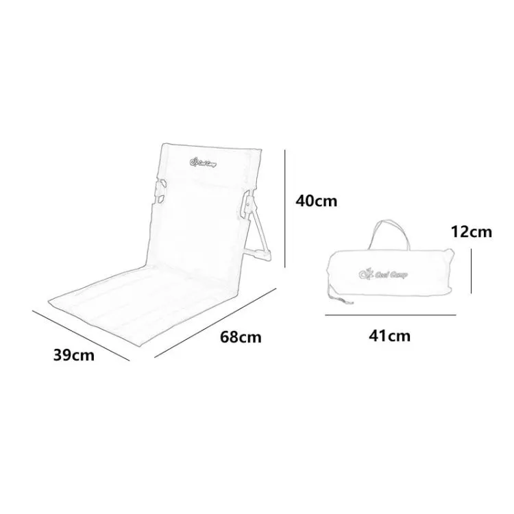 COOL CAMP C-Y006 Outdoor Camping Back Cushion Aluminum Folding Beach Chair Park Wild Leisure Chair(Black)