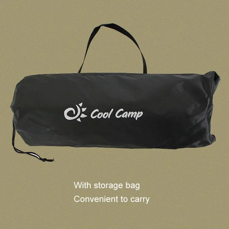 COOL CAMP C-Y006 Outdoor Camping Back Cushion Aluminum Folding Beach Chair Park Wild Leisure Chair(Black)