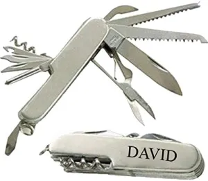 Daylor Engraved Stainless Steel Pocket Knife Multi Tool Custom Personalized