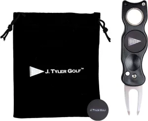 Divot Repair Tool  Patent Pending Ergonomic 6-in-1 Golf Divot Tool with Fidget Spinner | Golf Tool & Switchblade Divot Tool with Ball Marker | Divot Fixer & Ball Mark Repair Tool Gift