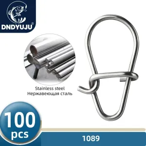 DNDYUJU 100X Fishing Nice Hooked Snap Pin 304