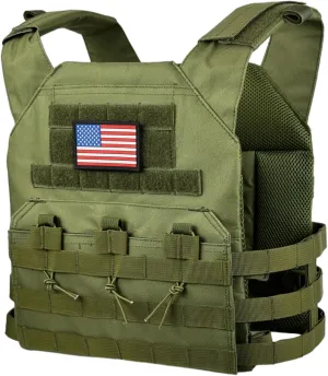 Eagle Sky Tactical Vest ES-2, Light Weight, Tough 500D Nylon, Universal Adjustable Size S-XXL, Breathable 3D Mesh Liner