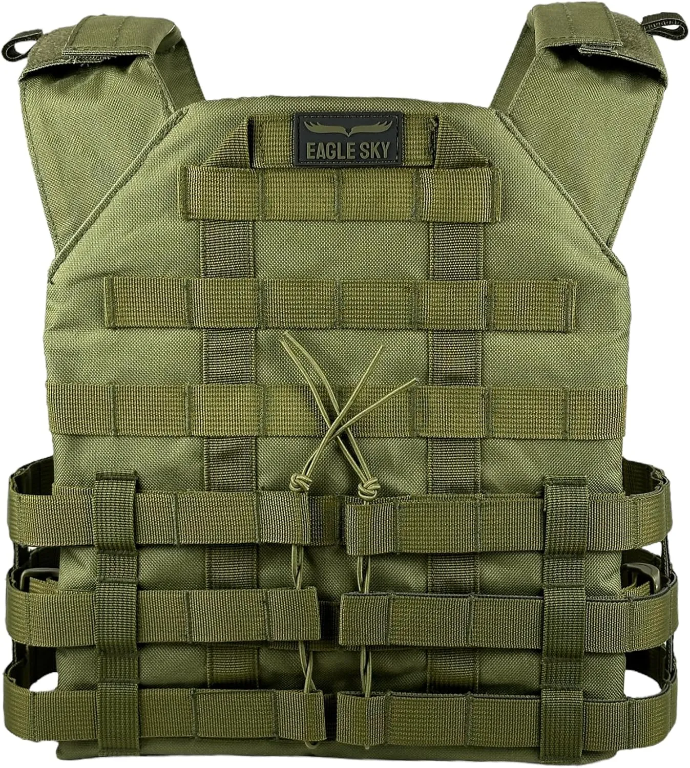 Eagle Sky Tactical Vest ES-2, Light Weight, Tough 500D Nylon, Universal Adjustable Size S-XXL, Breathable 3D Mesh Liner