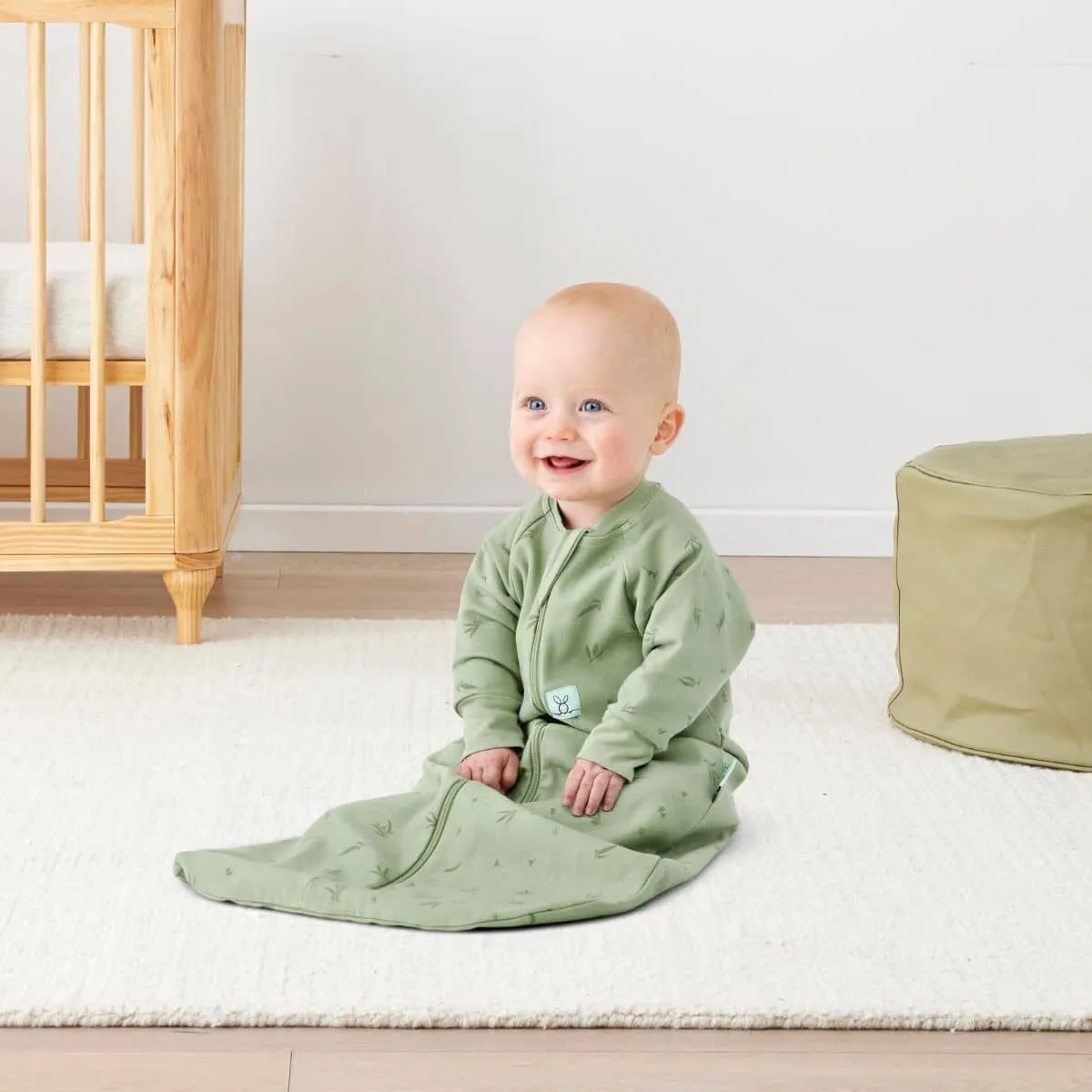 ergoPouch Jersey Sleeping Bag 1.0 TOG with Sleeves - Willow - 8 to 24 Months