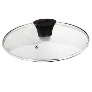 Glass Lid With Met Rim 30CM   Flonal Knob