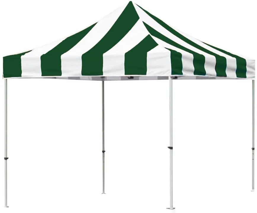Green/White Striped Tent - 20' x 20'