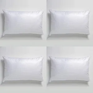Habitat rectangular 20x36 Inches cushion, Set of 4, Bed Conway Pillows for Sleeping King Size Pillow, Hollow conjugated Pillow Home & Hotel Collection Fluffy Soft Pillows - White
