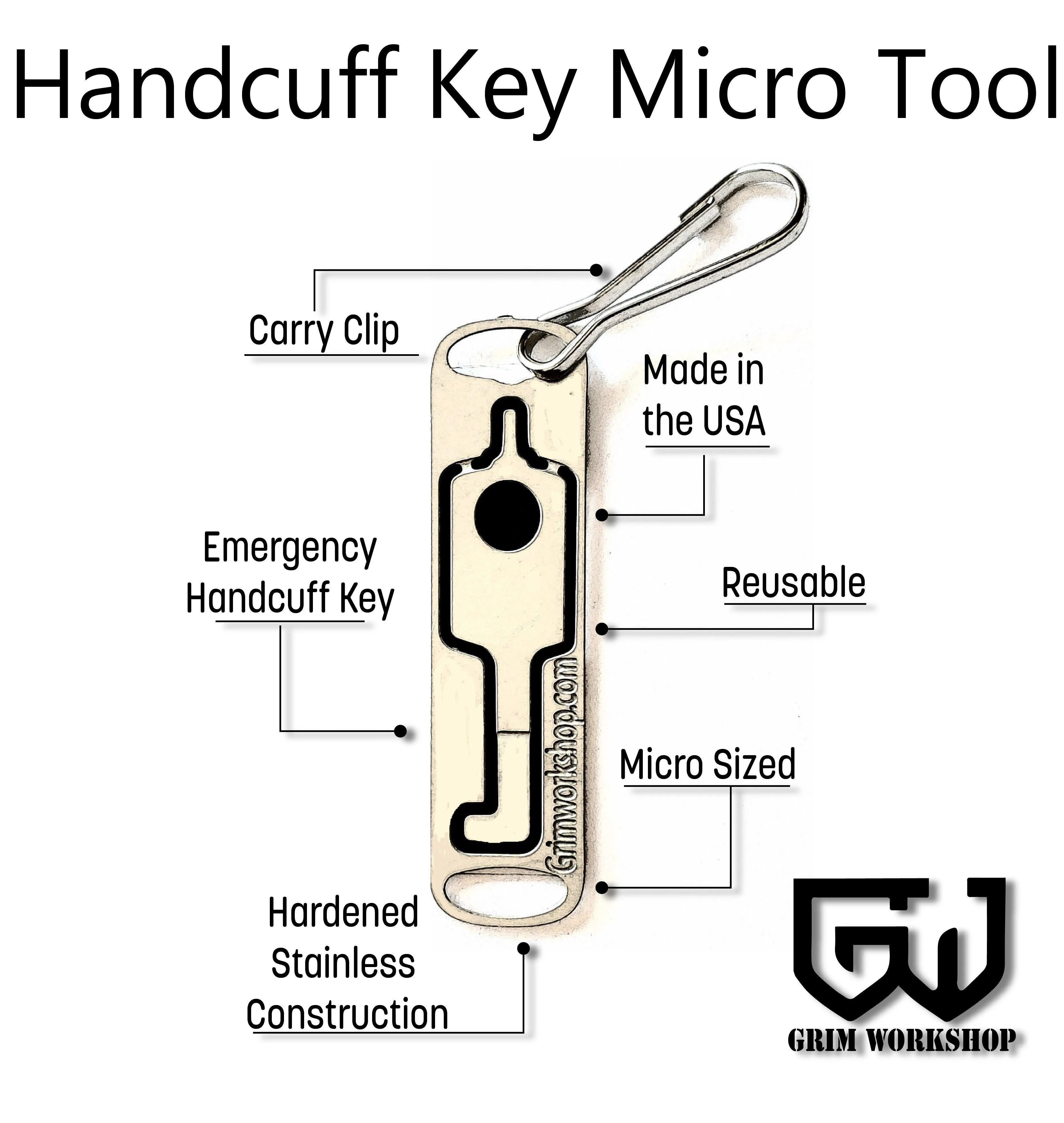 Handcuff Key Micro Tool: Easily Hidden Handcuff Key