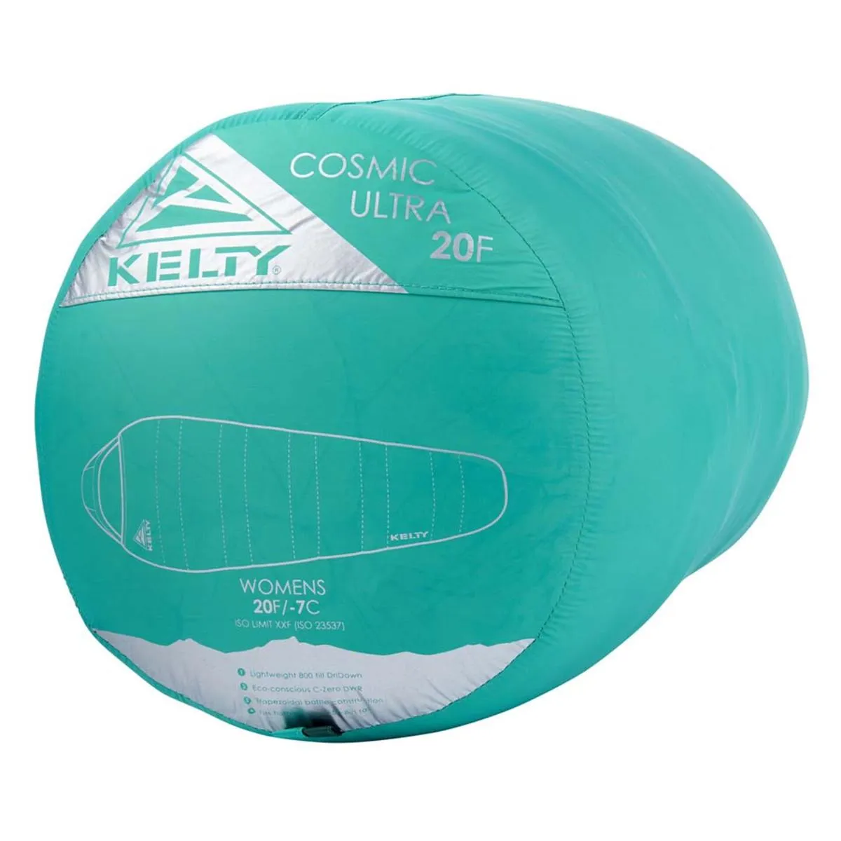 Kelty Women's Cosmic Ultra 20 Deg 800 DriDown Sleeping Bag, Regular Size, Right-Hand