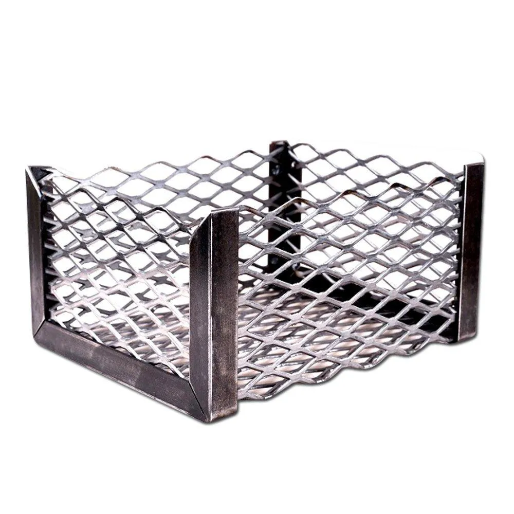LavaLock Charcoal Basket 10 x 10 x 6 &quot; - Vertical Horizontal offset BBQ smoker coal (firebox)