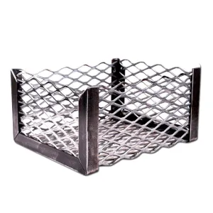 LavaLock Charcoal Basket 10 x 10 x 6 &quot; - Vertical Horizontal offset BBQ smoker coal (firebox)