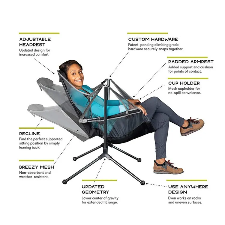 LT32004 Outdoor Portable Folding Rocking Chair(Green)
