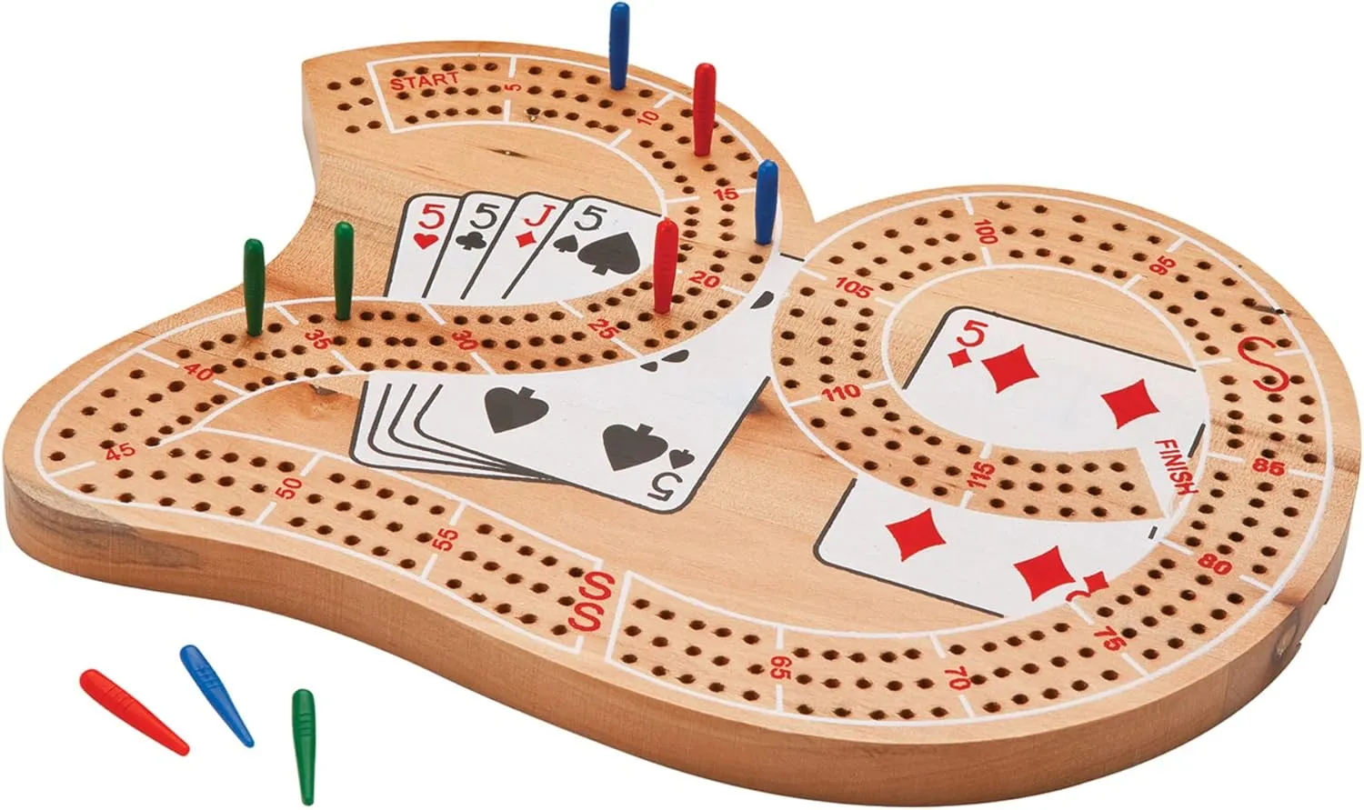 Mainstreet Classics Wooden "29" Cribbage Board Game Set
