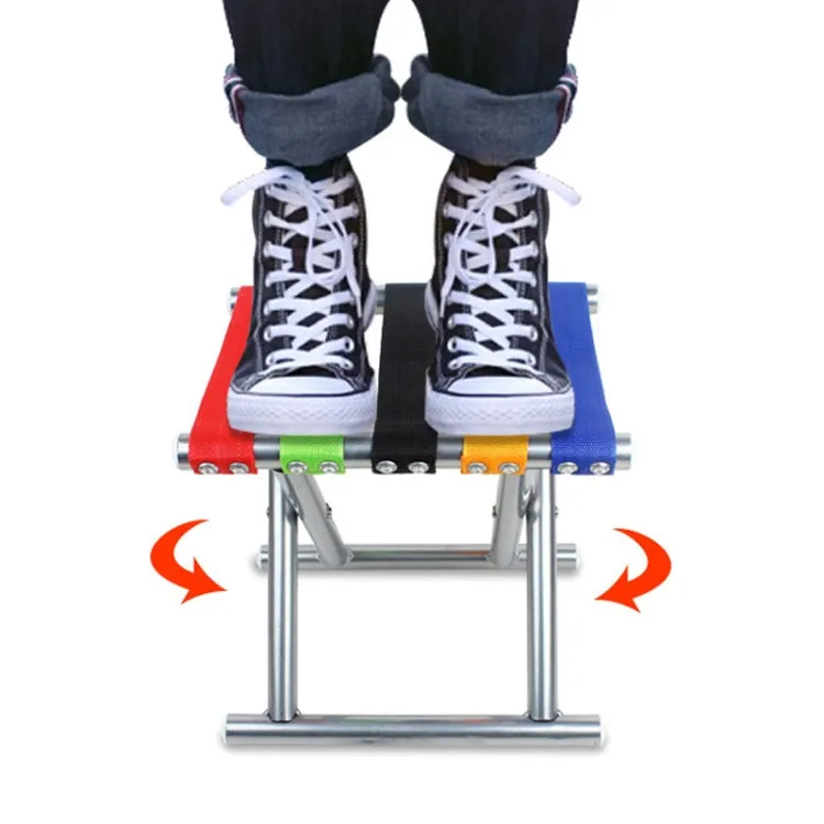Metal Tube Outdoor Folding Chair Fishing Stool Camping Portable Stool Medium (25.5cm) Random Color