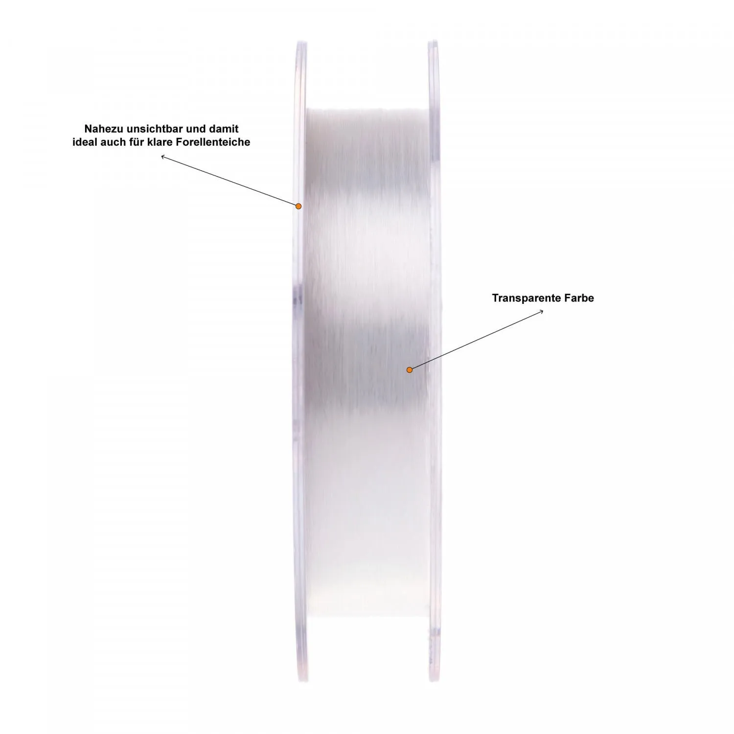 Monofilament line trout 0.22 mm 550 m fishing line Zite Fishing, white