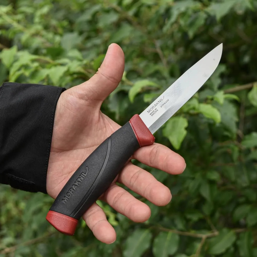 Morakniv Companion Fixed Blade Outdoor Knife with Stainless Steel Blade, 4.1-Inch, Orange (M-11824)