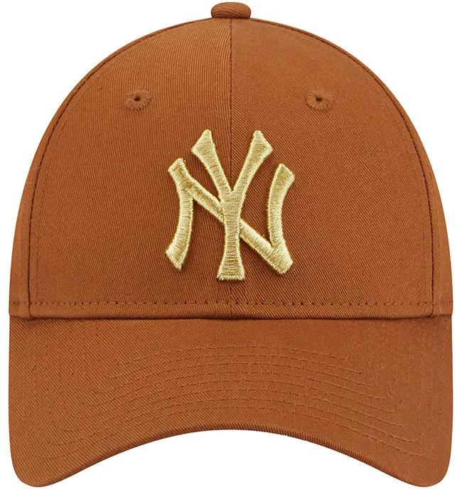New Era Accessories Metallic Logo 9Forty NY Yankees Toasted Peanut Metallic Gold
