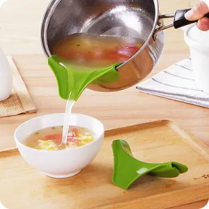 New Silicone Soup Funnel Kitchen Gadget Tools Water Deflector Cooking Tool Hot Sale