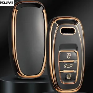 New TPU 6D Plating Car Remote Smart Key Cover Case Shell For A1 A3 A4 A5 A6 A7 A8 Quattro Q3 Q5 Q7 2009-2015 Accessories