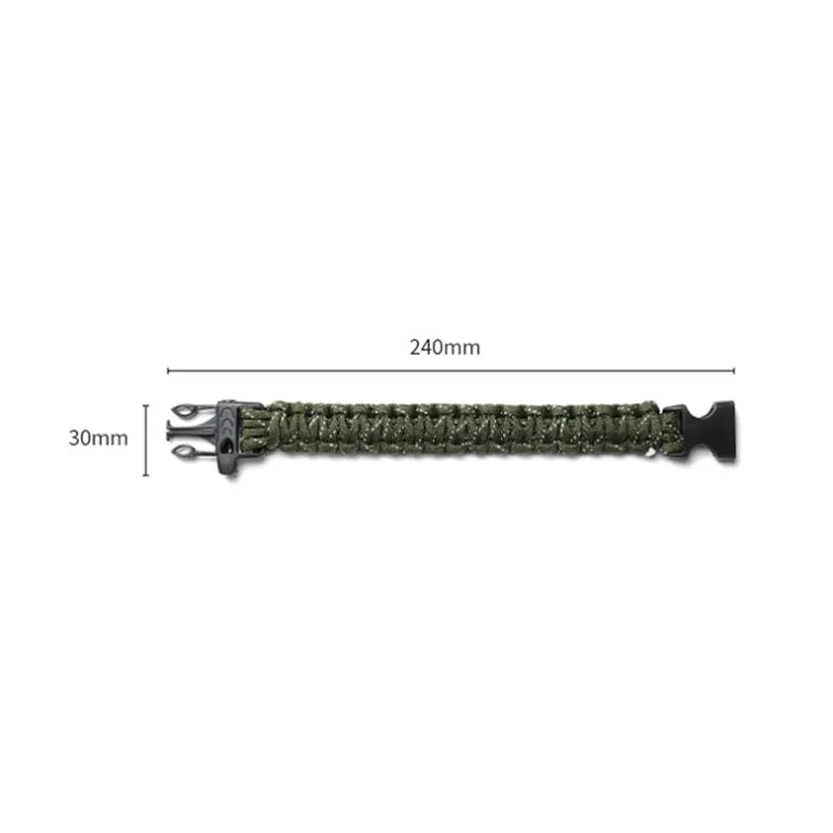 Nine-Core Reflective Umbrella Rope Woven Bracelet Survival Whistle Emergency Umbrella Rope Wristband(Blue)