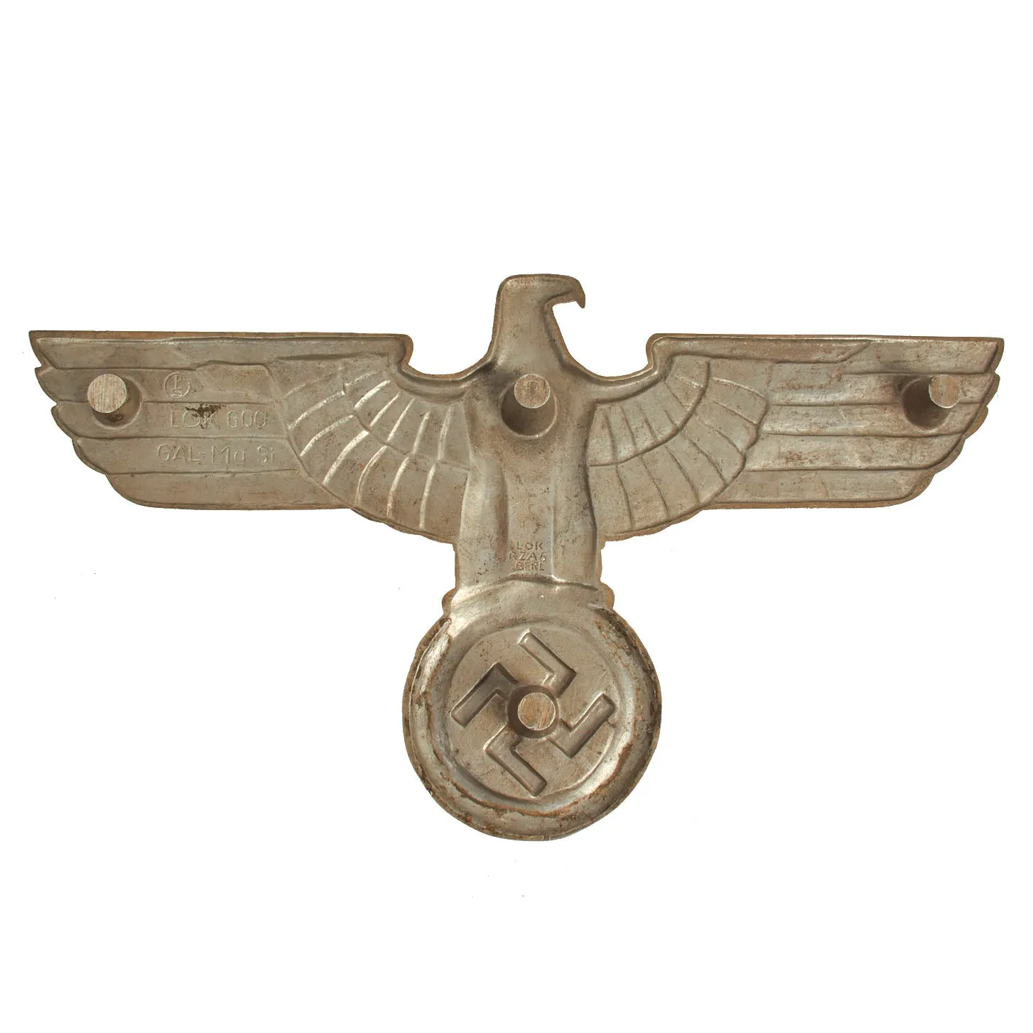 Original German WWII 24 Inch Aluminum Railroad Train Eagle - Deutsche Reichsbahn Adler