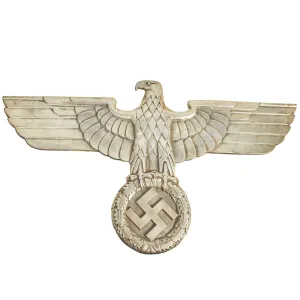 Original German WWII 24 Inch Aluminum Railroad Train Eagle - Deutsche Reichsbahn Adler