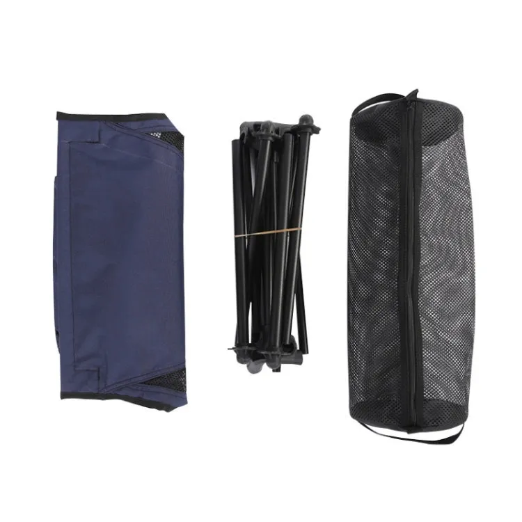 Outdoor Camping Aluminum Alloy Portable Folding Beach Chair, Colour: With Pocket (Blue Gray)