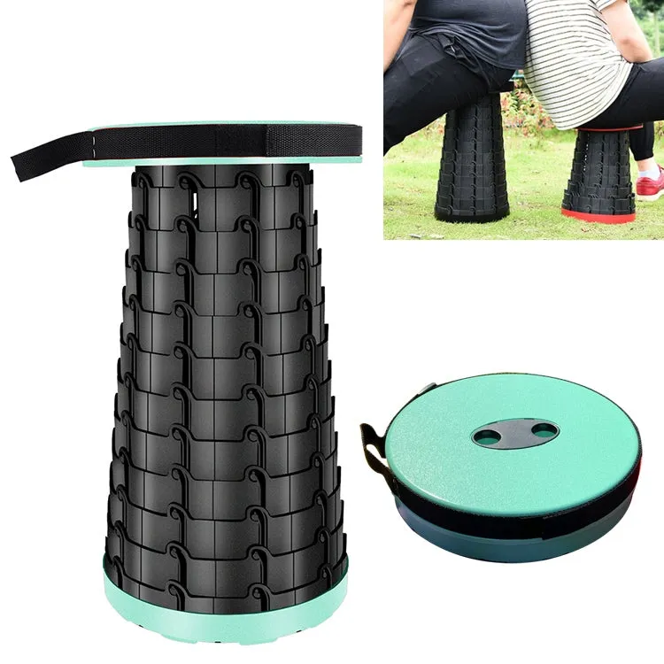 Outdoor Portable Folding Telescopic Plastic Stool Camping Fishing Garden Stool(Green)